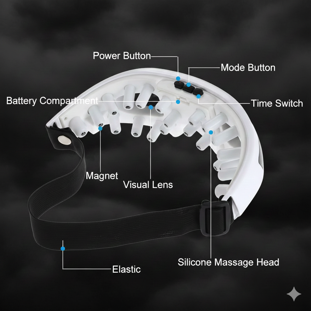 Smart Acupressure Eye Massager to Relax Eyes & Support Vision
