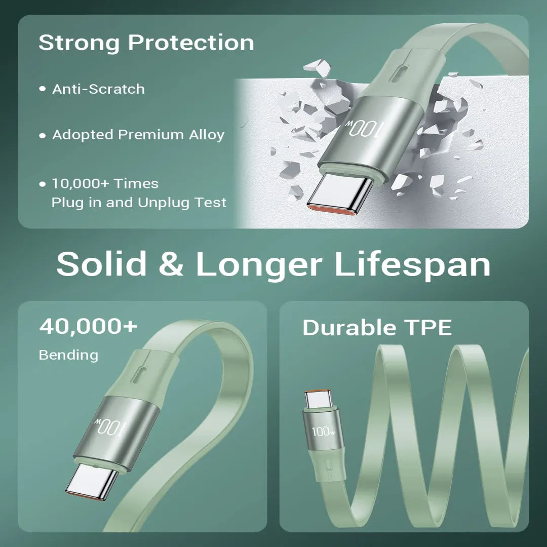 3-in-1 100W Super Fast Charging Power Cable