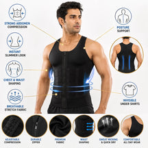 2-In-1 Men Compression Vest for Body Slimming