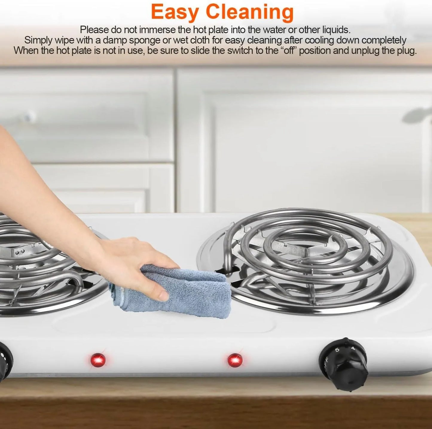 Portable 2000W Double Electric Stove Burner for Fast & Cost Saving Cooking