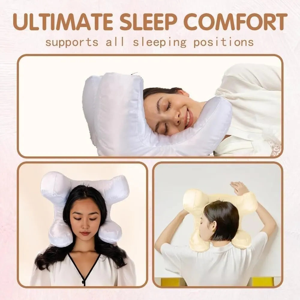 Anti-Wrinkle Ergonomic Beauty Sleep Pillow for Side Sleepers