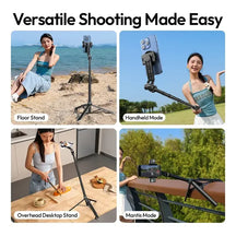 4-in-1 Smart Selfie Stick & Tripod with Overhead Mobile Stand
