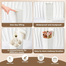 Automatic One-Touch Pop-Up Makeup Brush Organizer