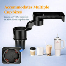 360° Rotatable Car Cup Holder Expander Tray