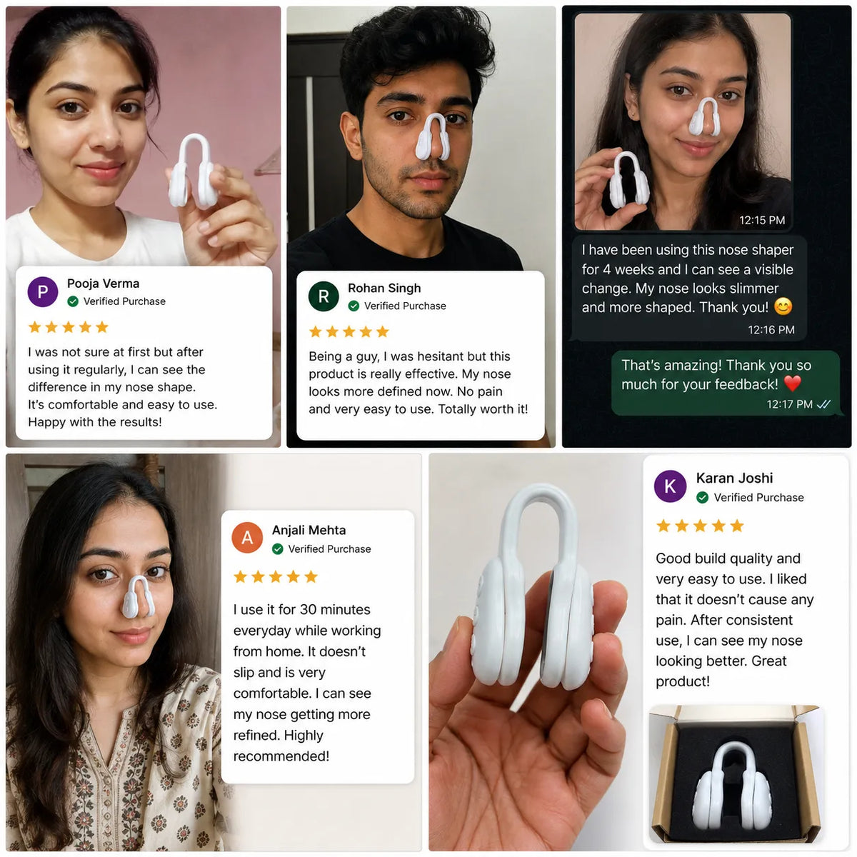 Electronic EMS Microcurrent Pulse Nose Beauty Device for Men & Women