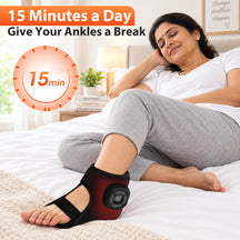 FootEase 3-in-1 Electric Heated Ankle, Foot Compression & Massager