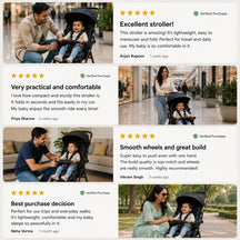 Ultra-Light Portable Baby Stroller with Push Handle, 4 Wheels & Portable Travel Buggy