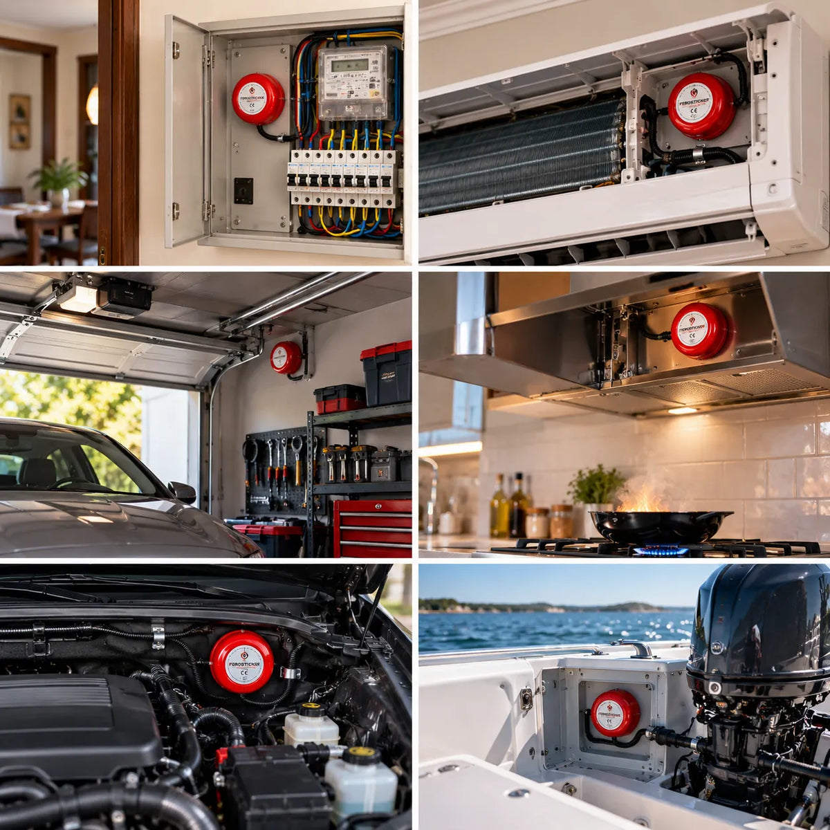 Automatic Aerosol Fire Protection System For large battery banks, engine rooms, electrical cabinets, off-grid systems, boats, RVs & technical compartments