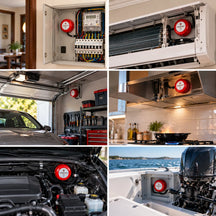 Automatic Aerosol Fire Protection System For large battery banks, engine rooms, electrical cabinets, off-grid systems, boats, RVs & technical compartments