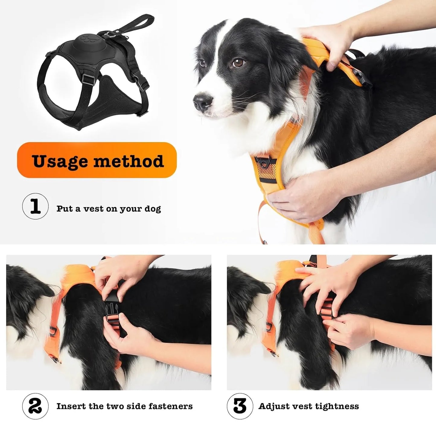 Anti-Pull Dog Harness Vest with Leash