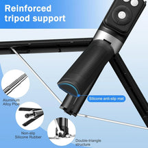 6 FT 360° Rotating Selfie Stick Tripod with Dual Ring Lights