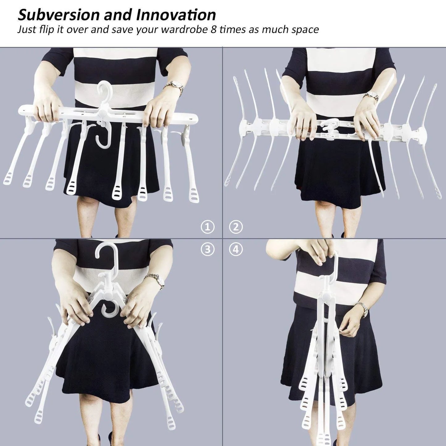 8-in-1 Foldable Space Saving Clothes Hanger