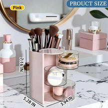 180° Rotating 3-Layer Makeup, Jewelry & Accessories Organizer