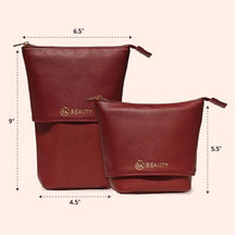 2-in-1 Stand Up Makeup Brush Holder & Travel Pouch