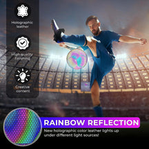 Pro-Grade High-Density Holographic Glow in the Dark Football