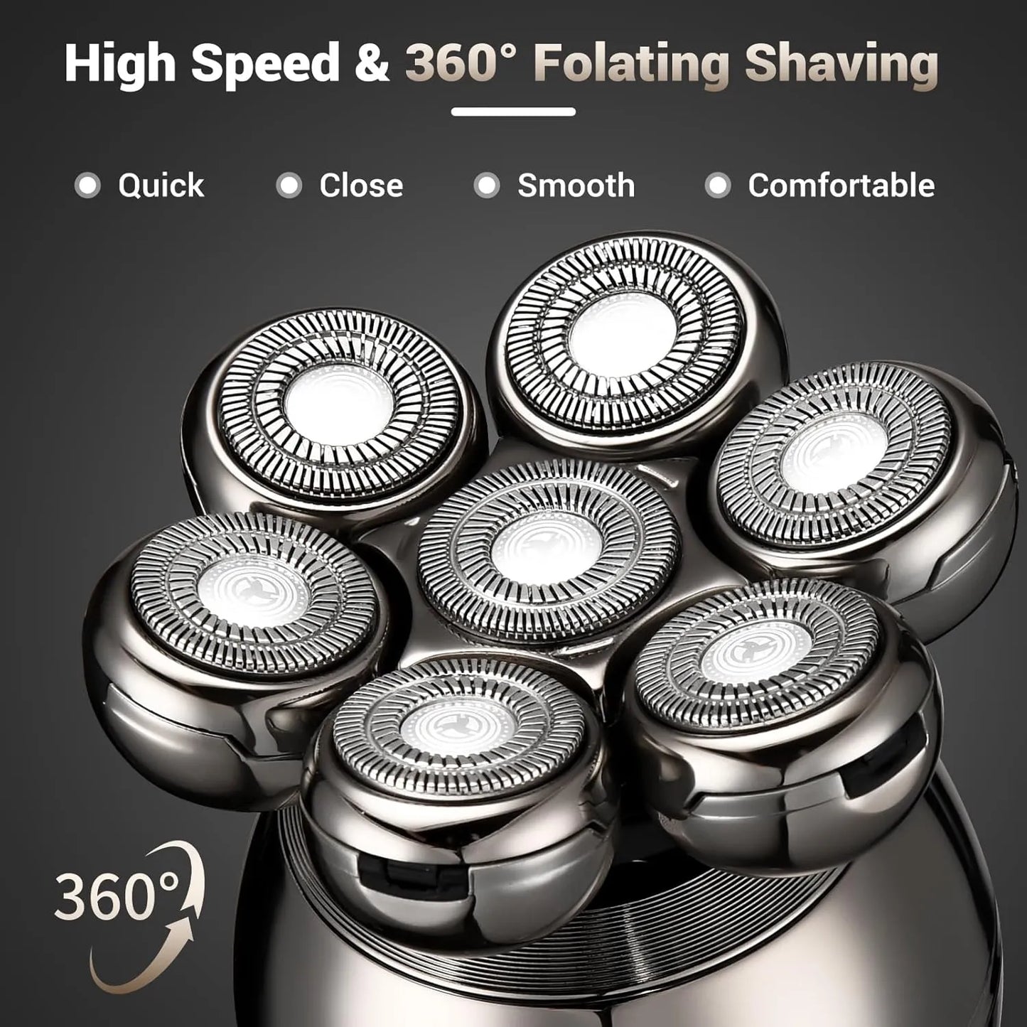 Advanced 7-Head Wireless Electric Precision Grooming Shaver