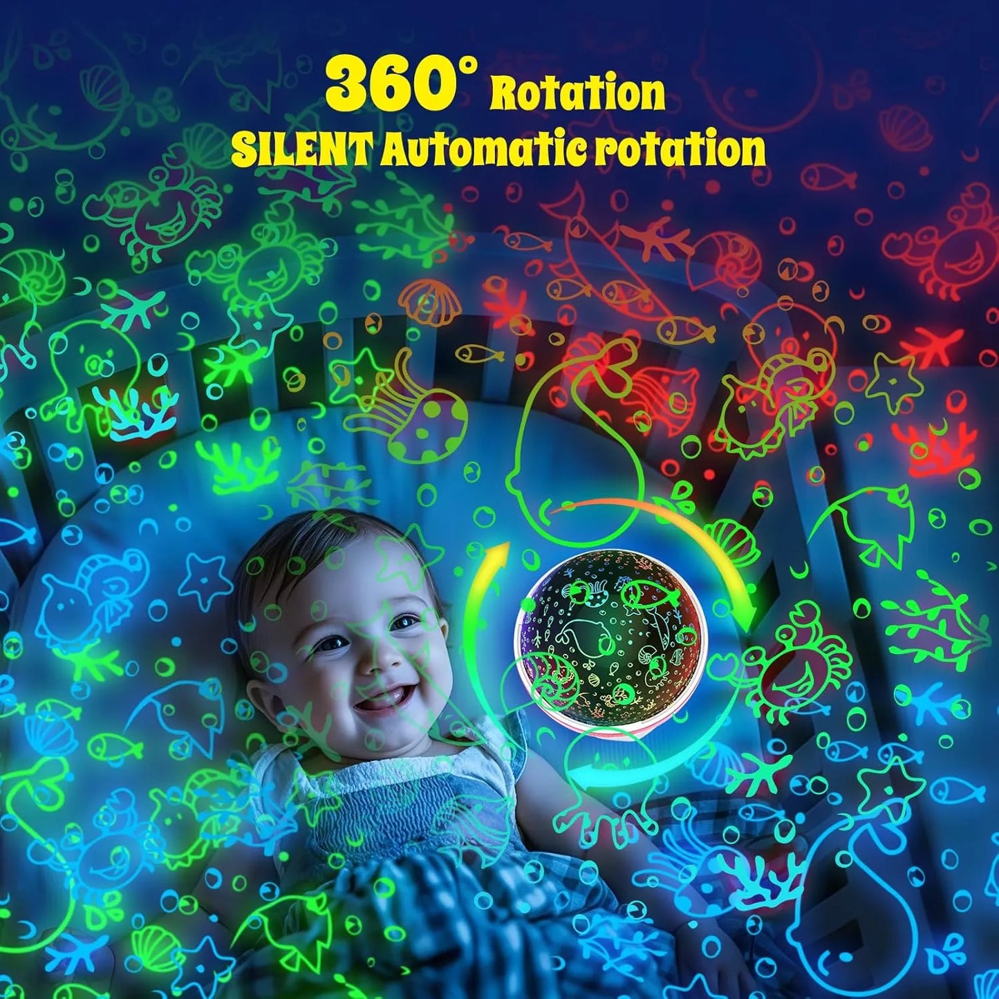360° Imagination Boosting Projection Lamp for Kids