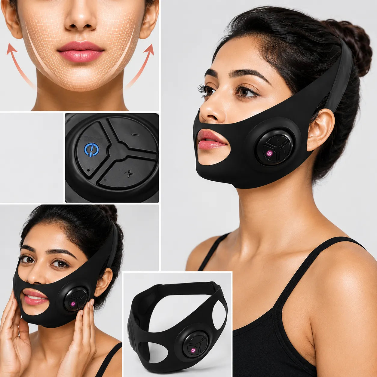 Reduction or complete disappearance of the double chin V-Face Massager