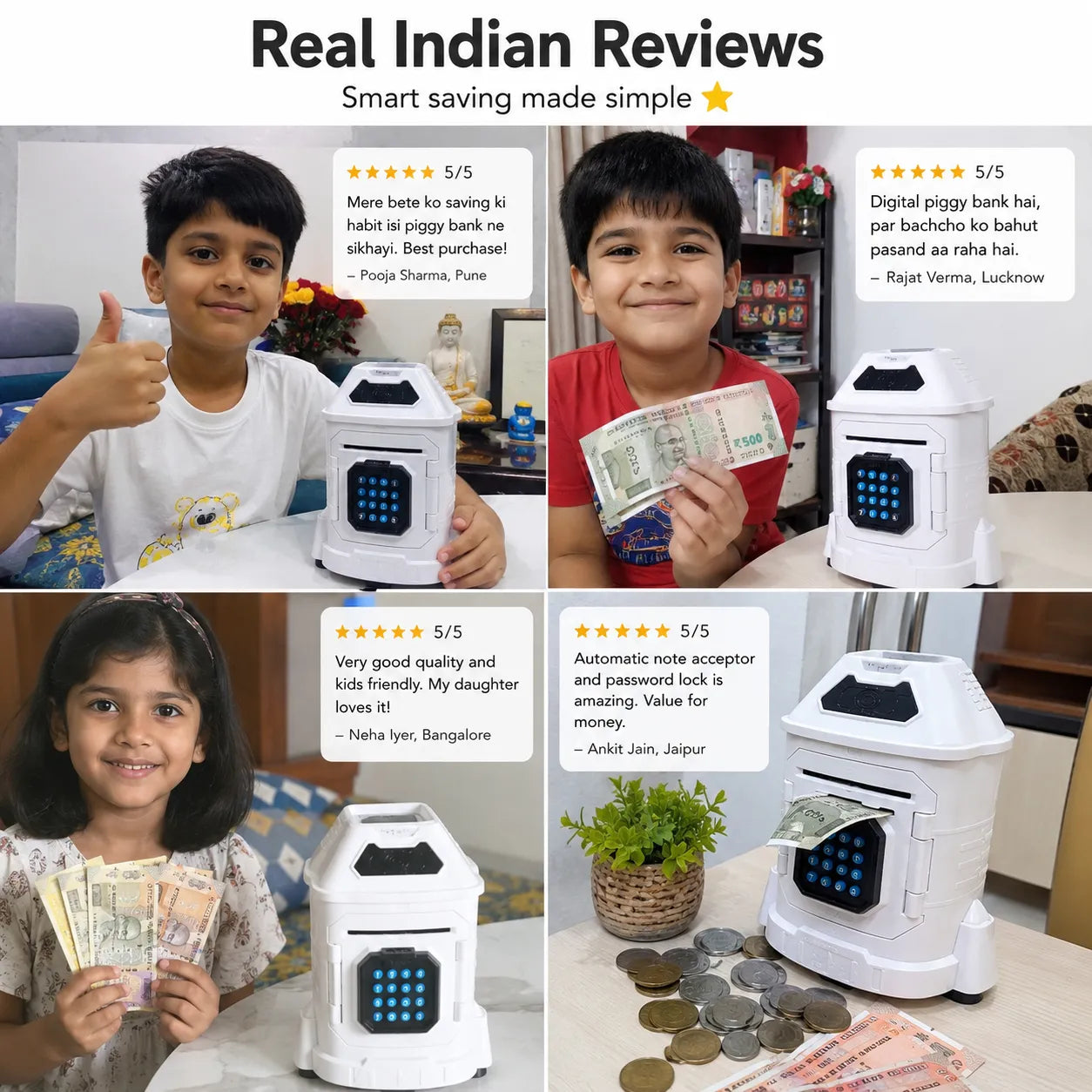 Early Development Electronic Piggy Bank With Simulated Face Recognition