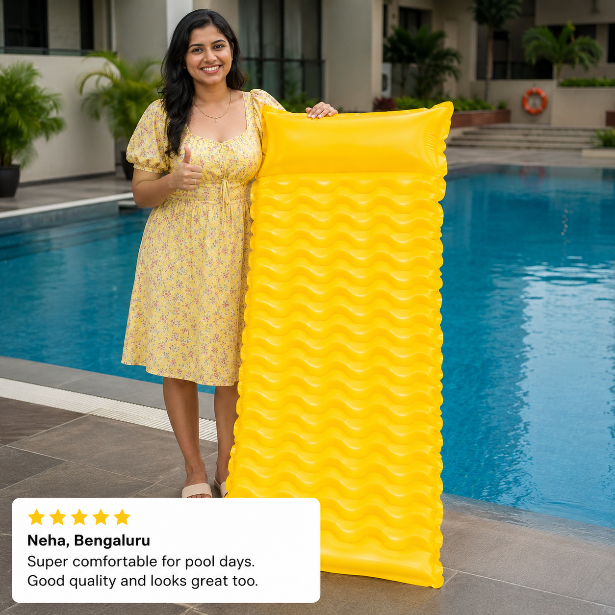 Water Floating Mat | Comfort Ergonomic Sunbathing Air Bed