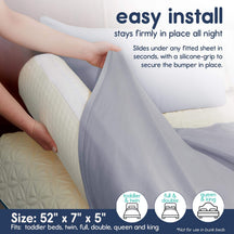 Soft Portable Safety Side Bed Guard Bumper for Toddler Kids Children Adult