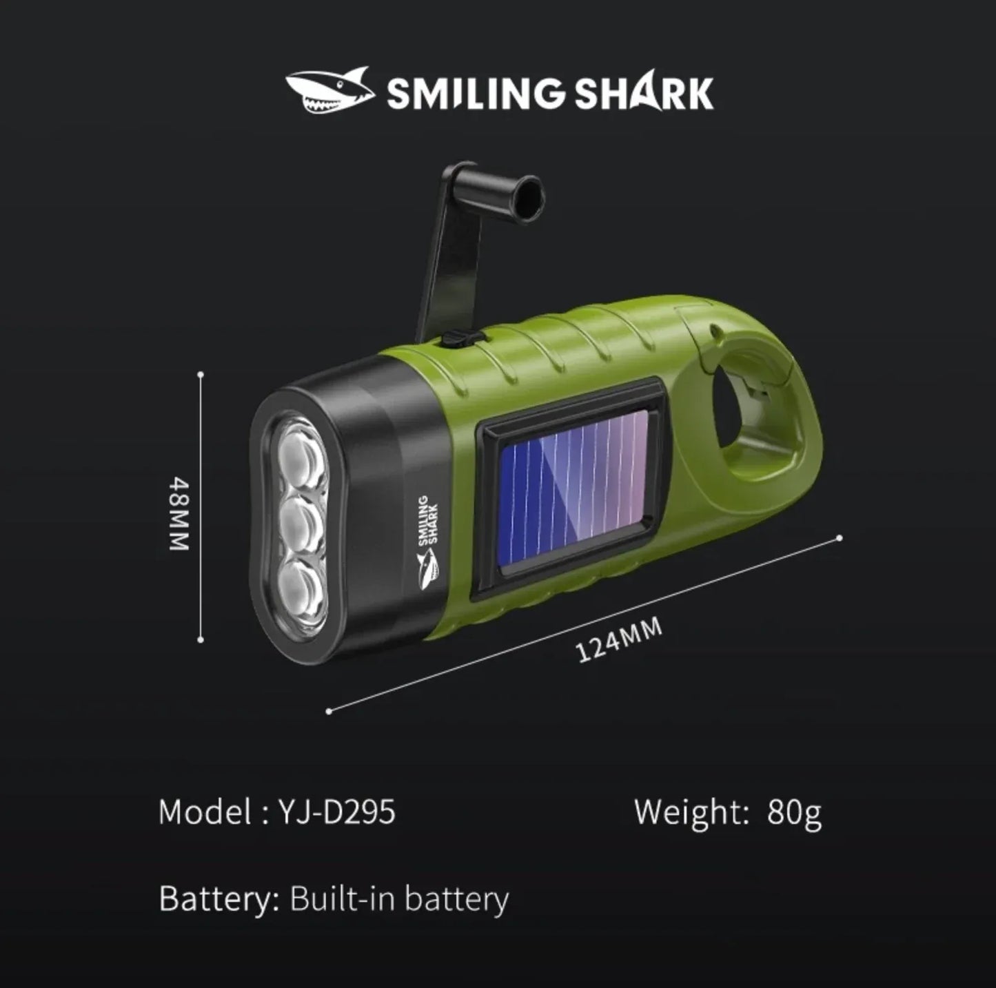 Solar Hand Crank Safety Torch & Power Bank
