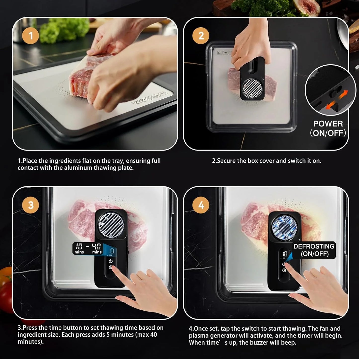 Quick Defrost Meat Tray with Lid