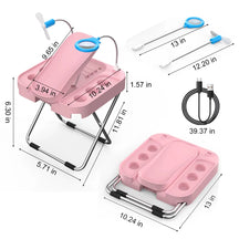 All-in-One Foldable Pedicure Stand with Light, Magnifier & Dryer