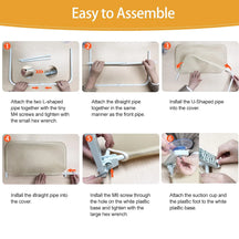 Foldable Cat Window Perch with Strong Suction & Plush Pad