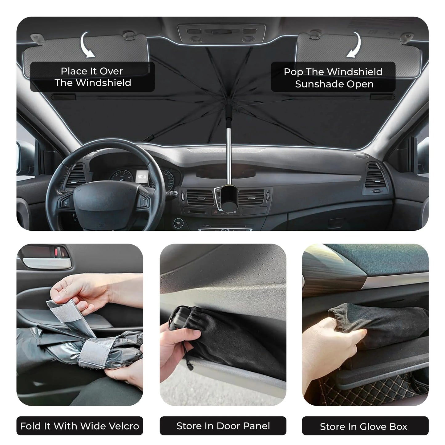 Foldable Car Windshield Sunshade Umbrella