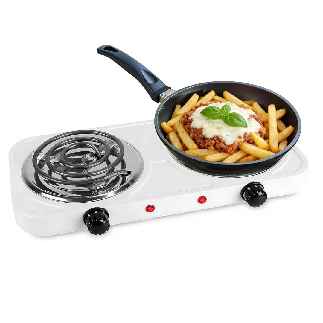 Portable 2000W Double Electric Stove Burner for Fast & Cost Saving Cooking