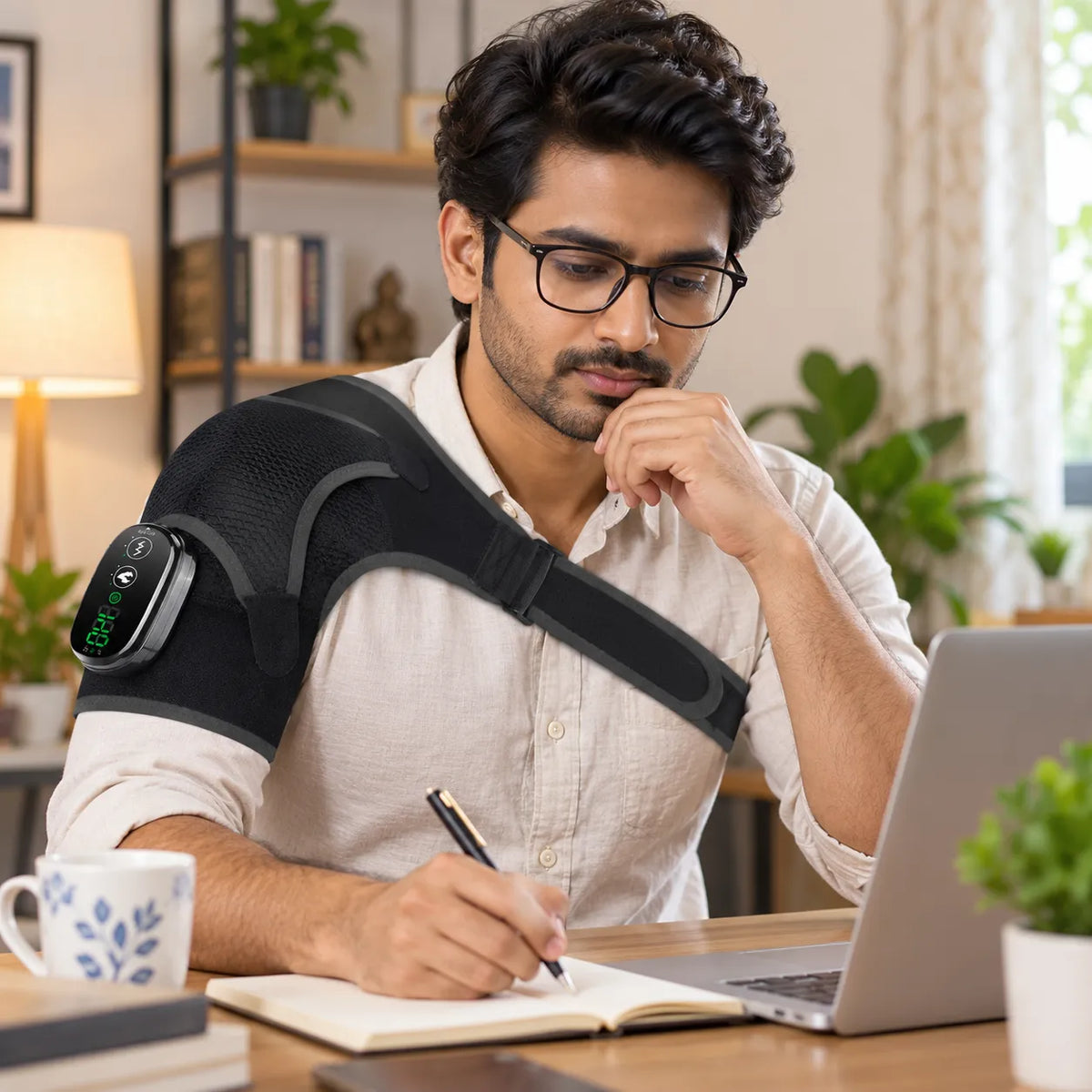 Cordless Shoulder Heating Belt with Professional Grade Joint Recovery System For Pain Management And Relaxation