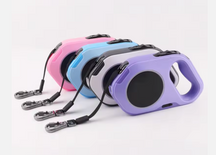 Retractable LED Dog Leash with Flashlight