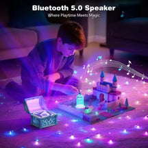 Treasure Chest Star Projector Lamp with Bluetooth Speaker