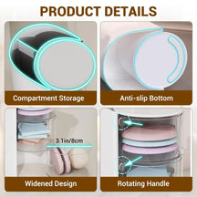 180° Rotating 3-Layer Makeup, Jewelry & Accessories Organizer