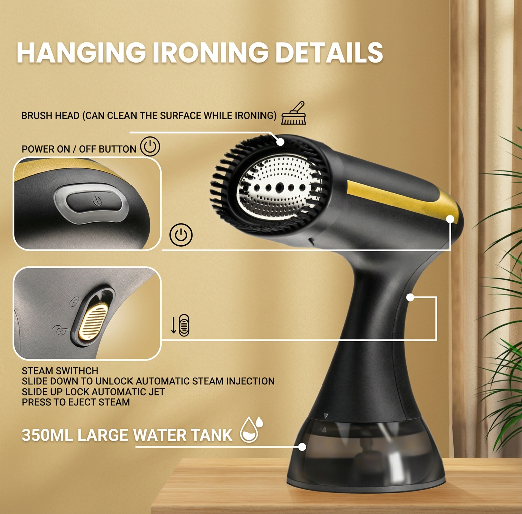 Quick Multi-Fabric Steamer for Fresh, Wrinkle-Free Outfits