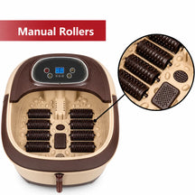 Electric Spa Foot Massager Machine With 8 Manual Rollers, Digital Panel, Bubble Bath & Water Heating Technology For Pedicure, Pain Relief & Foot Care