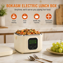 7 Levels Heating Function Cordless Lunch Box with Battery | Portable for Home, School, Travel, and Office