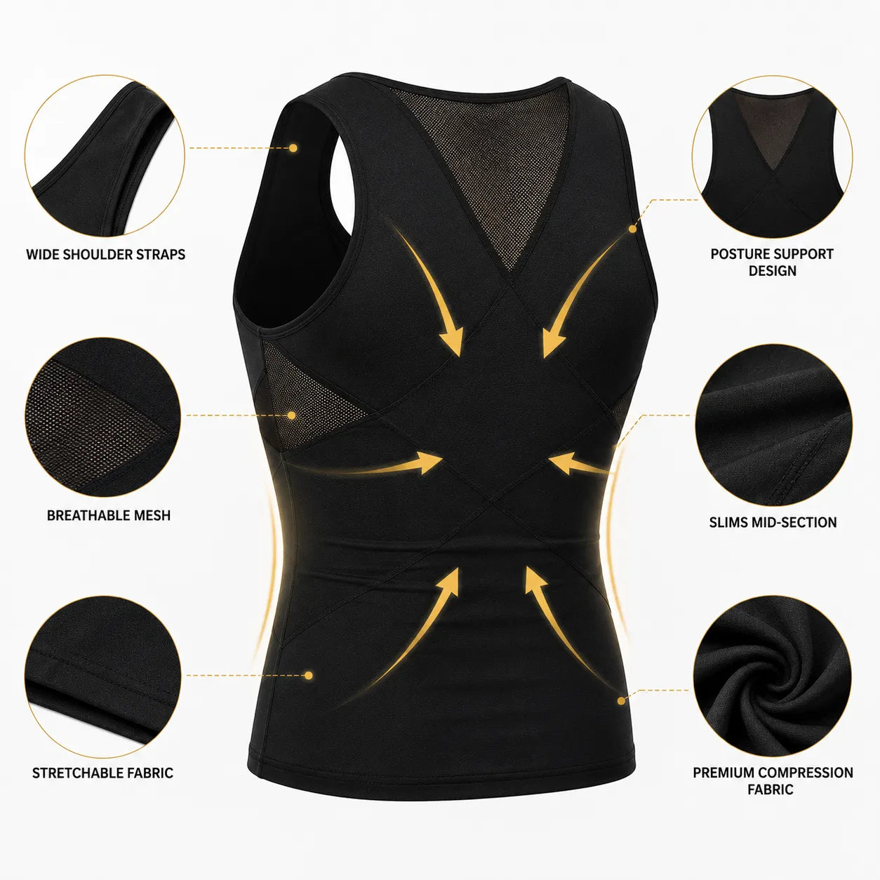 Men's Form Shapewear Sleeveless 2.0 High Compression Tummy Vest