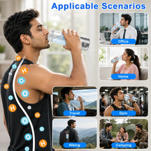 Rechargeable Hydrogen Water Bottle Generator for Exercise, Travel, Home, Office (430ml)