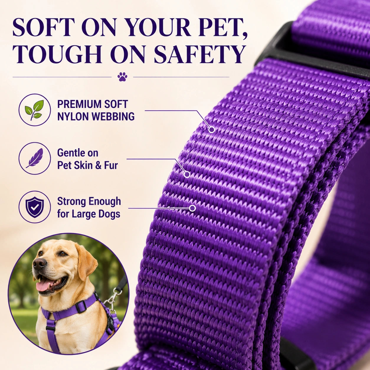 Adjustable Pet Dog Car Harness