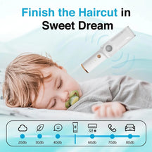 Baby Hair Trimmer with Built-in Vacuum – Quiet, Safe & Mess-Free Haircut