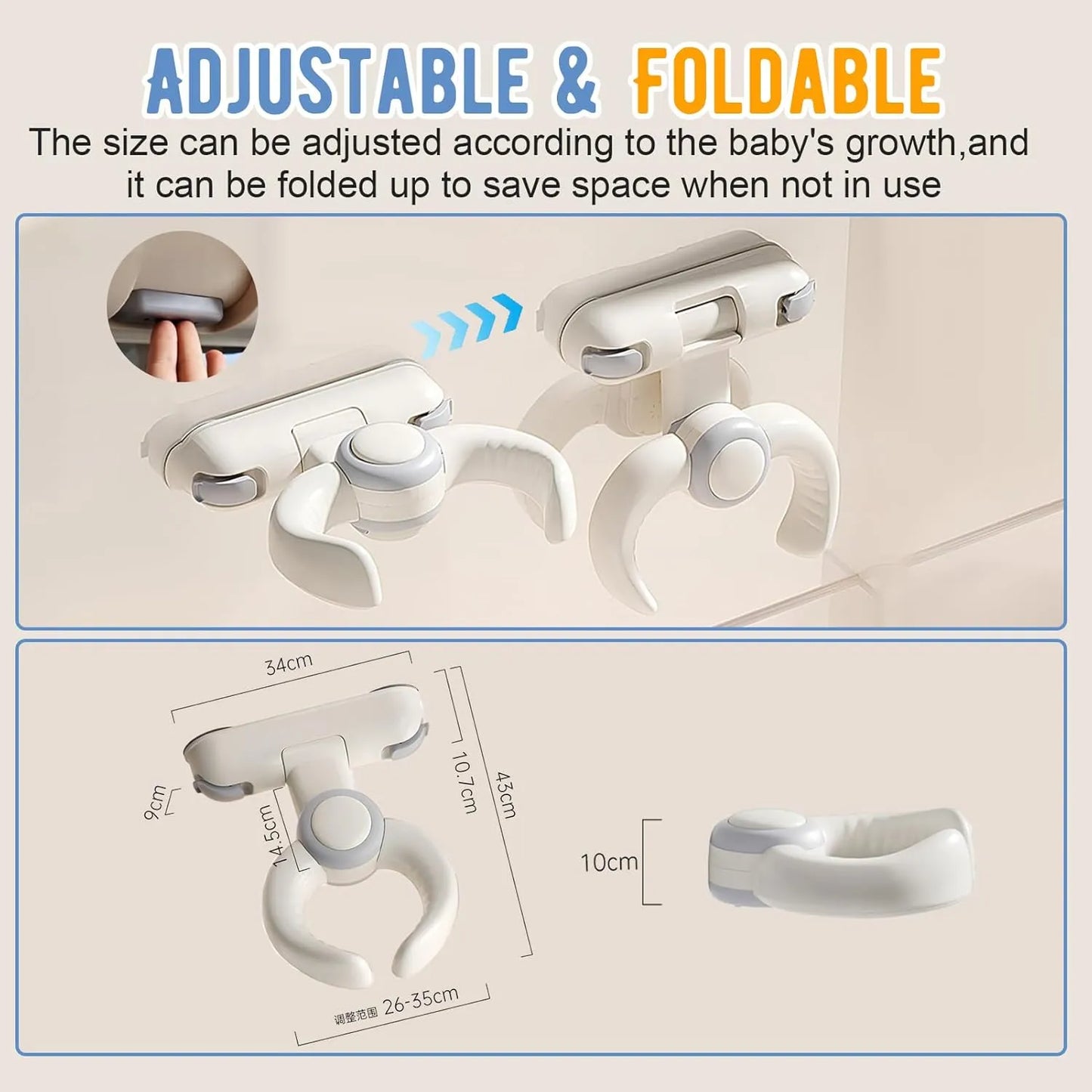 Adjustable Wall-Mounted Suction Baby Bath Holder