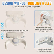 Adjustable Wall-Mounted Suction Baby Bath Holder