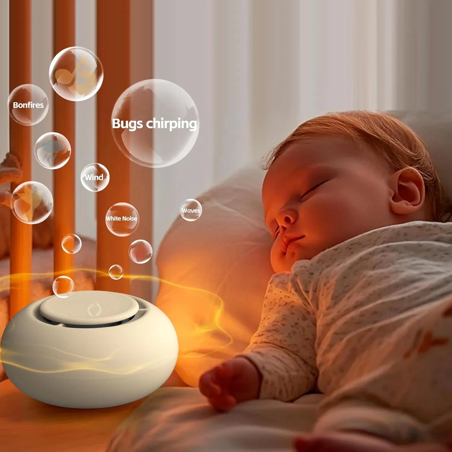 Smart Baby Sleep Sound Machine with Timer & Volume Control