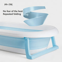 Foldable Baby Bath Tub with Built-In Digital Temperature Sensor