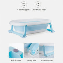 Foldable Baby Bath Tub with Built-In Digital Temperature Sensor