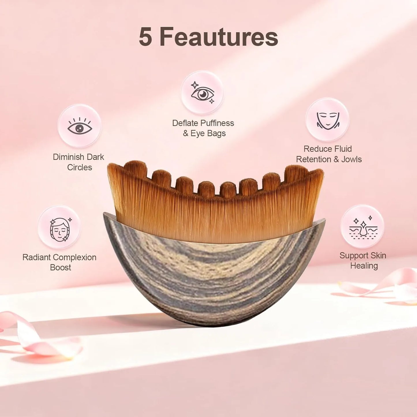 Skin Firming Massage Brush for Defined Jawline Contours