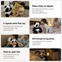 Singing & Voice Repeating Peek A Boo Panda Soft Toy for Screen-Free   Play, Imaginative Fun, Bedtime Comfort