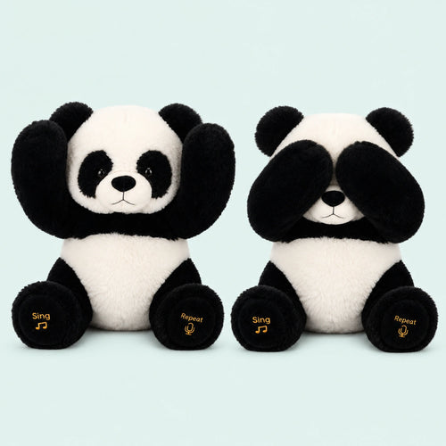 Singing & Voice Repeating Peek A Boo Panda Soft Toy for Screen-Free   Play, Imaginative Fun, Bedtime Comfort